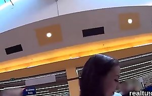 Beautiful czech teen acquires enticed in the mall and screwed in pov
