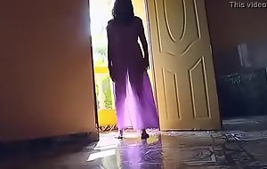 Desi girl in transparent nighty breast visible