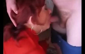 whore drinking and sucking cock
