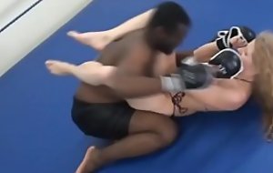 Interracial MMA Mixed Wrestling - Male vs Female