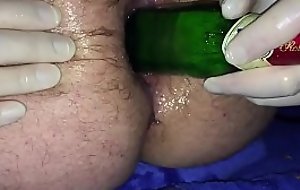 Ass-plug and Alcoholic drink Fucking My Backdoor