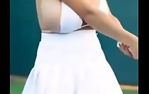 bouncing boob by means of playing tennis
