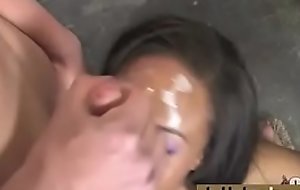 Scurrilous Sooty Whore Banged And Covered In Cum - Interracial 14