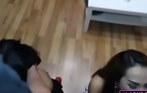 Two Ladyboys Two Casual Guys Blowjob