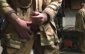 Geared Up Firefighter jerking off in turnouts