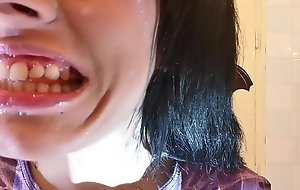 Mouth and teeth fetish POV toothbrush after goodmorning BJ pt1 HD