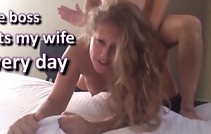 I didn't know, but the boss eats my wife every day - cuckold and whore really amateurs - complete in red