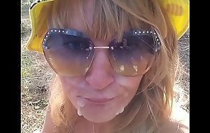 Kinky Selfie - Quick fuck in the forest. Blowjob, Ass Licking, Doggystyle, Cum on face. Outdoor sex