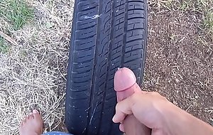 Cumming on a tire lol