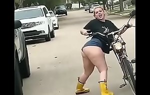 Naughty biker girl