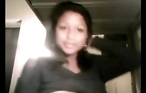 Dispirited teen on the top of webcam