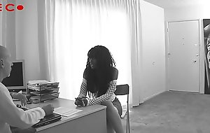 Black mom gets fucked by white cock for the first time