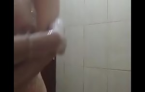 My Girlfriend take a shower and big boobs