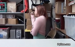 Redhead teen pilfer busted n fucked in advance place