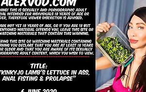 Hotkinkyjo lamb's lettuce in ass, anal fisting and prolapse