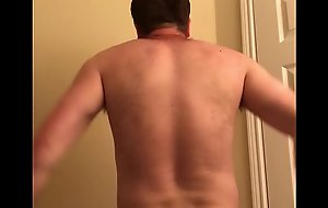 dude in total agony after spanking himself with a spoon and hair brush (good images of a male face when he is in excruciating pain and also a lot of painful moans)