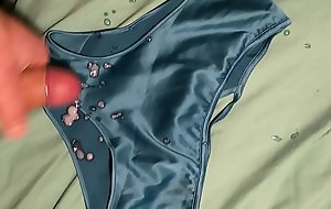 Cum on her satin panties