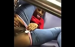 Touching Herself on the Public Train - GhanaPorno porn movie 