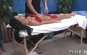 Naughty babe fucks added to gives a sexy massage!