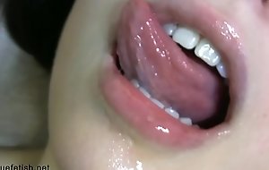 Beutiful Sonya's wet mouth