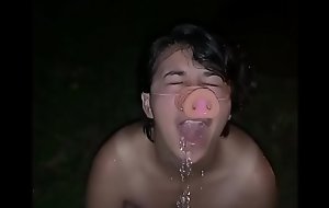 Piss shower for a Pig