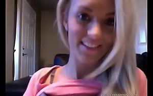 Blonde Darling Playing On Cam