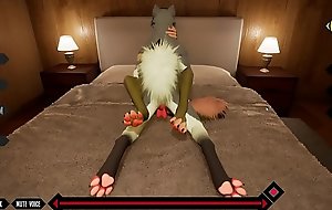 Furry two gay wolf hard fuck