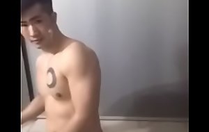 Asian muscular man masturbating deric777 part.3
