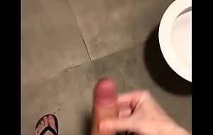 naked cumshot in public toilet big cock