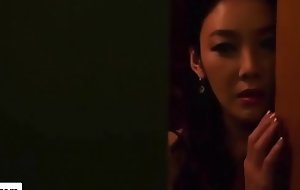 Jin-jo masturbates while watching her friend get fucked