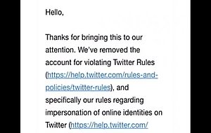 THANK YOU TWITTER FOR TAKING DOWN THAT ACCOUNT