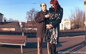 Fisting with hot MILF picked up at train station