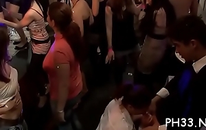 Wild fuck allover the night club everyone having free and easy wet bang