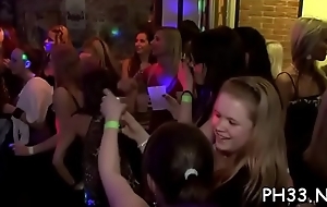 Plenty of group sex on dance floor blow jobs from blondes with ball cream convenient circumstance