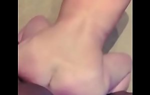 Blonde Teen Takes BBC Backshots While Husband Records From Above