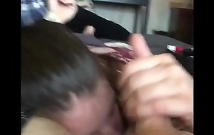 Desiree is tugging on my cock