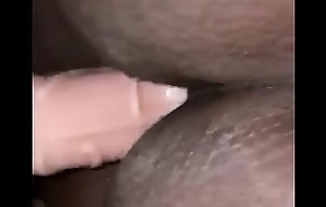 Thick ebony wife takes penis extension