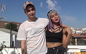 Young Lila's fantasy is doing a porno with her boyfriend!