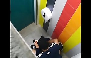 Caught wanking in public toilet