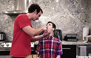 Thorough Inspection Of His Sons Mouth With His Dick