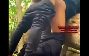 Raw fuck in the park and dripping creampie cum inside