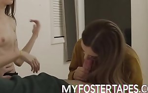 When Jessae Rosae meets her foster mom, Havana Bleu, and her husband for the first time, things go well. They seem to have her best interest in mind  - FULL SCENE on xnxx MyFosterTapesfuck movie clip 