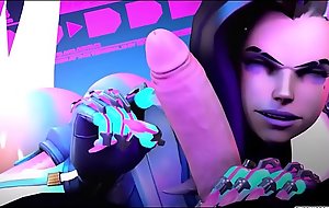 Overwatch Sombra porn compilation with heroes