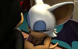 Rouge and Shadow blowjob and swallow