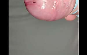 Cum extracting with rubber bands around my cock