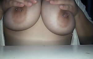 Showing my new nipple piercings