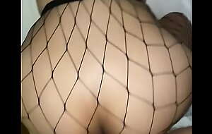 Pawg wearing fishnets