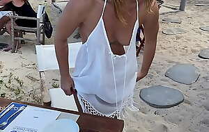 Panties off at the beach restuarant