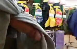 Jerk and cum in the shopping centre behind tied sleeves 1