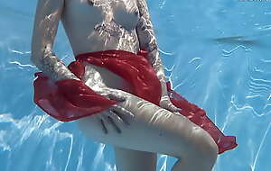Swimming pool hot erotics with Mimi Cica dressed up